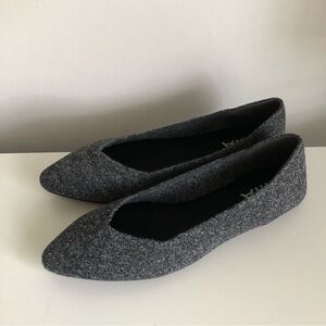NEW MIA Kerri Pointed Toe Flat Charcoal Women